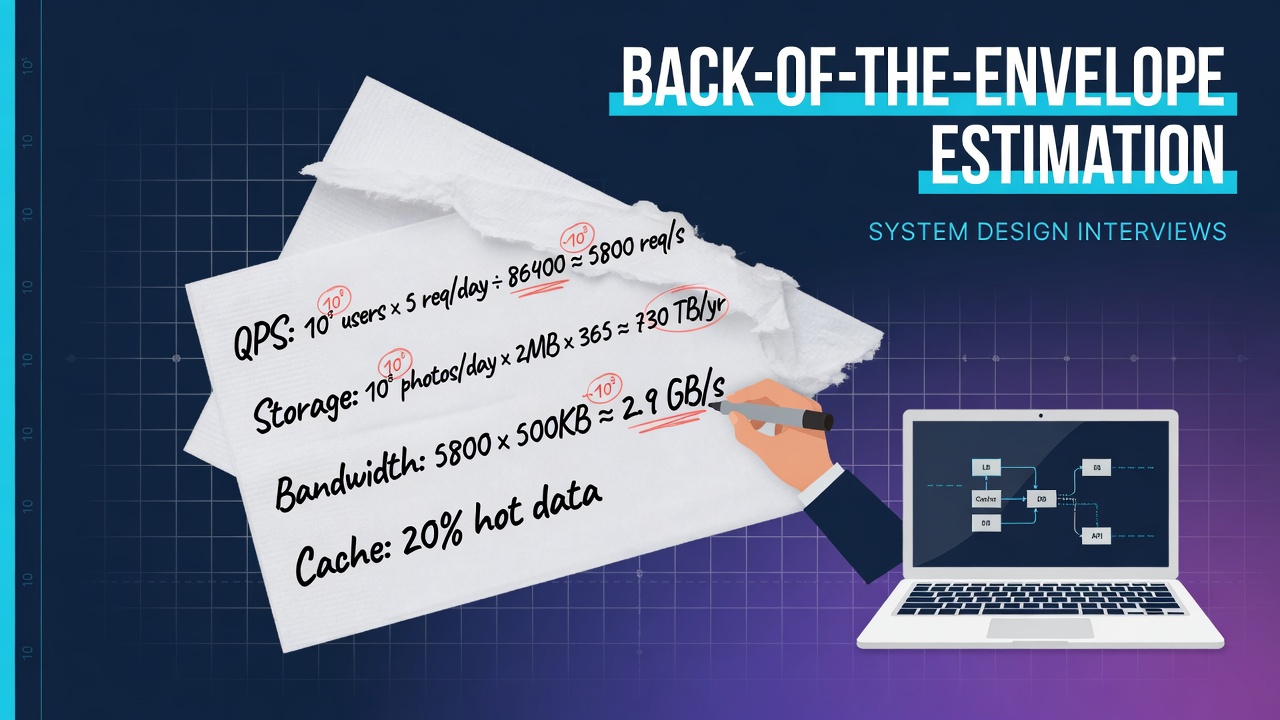 Back-of-the-envelope estimation for system design interviews