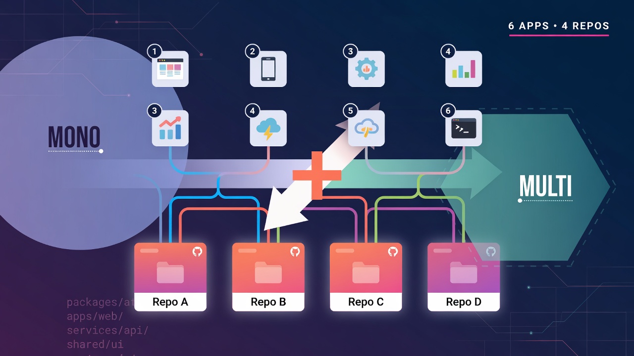 Mono-Repo + Multi-Repo: How We Structured 6 Apps Across 4 Repositories