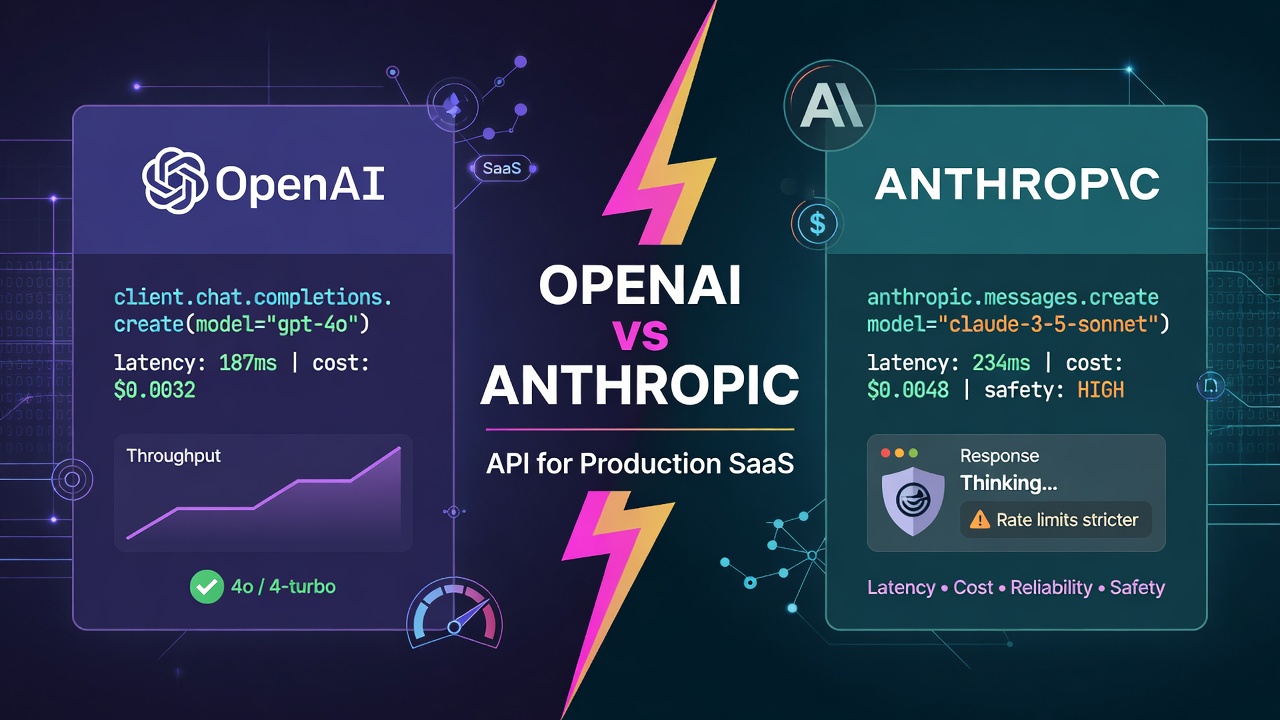 OpenAI vs Anthropic API for Production SaaS Features: A Technical Comparison