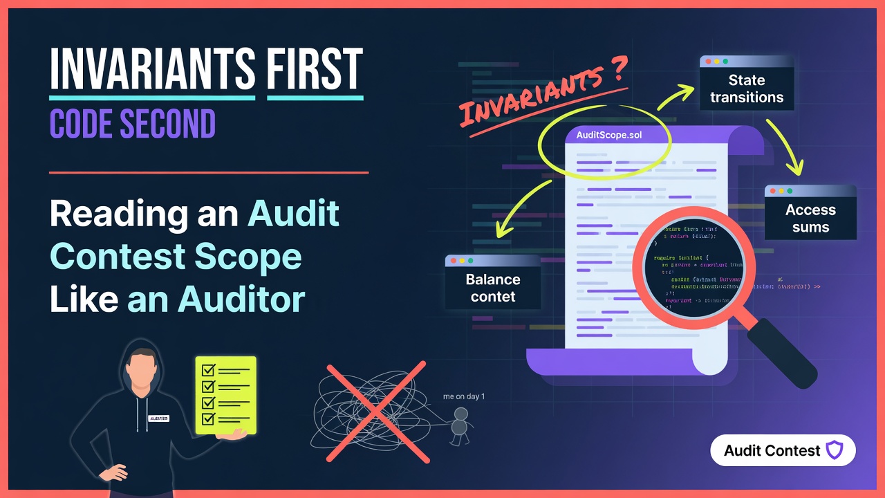 Reading an Audit Contest Scope Like an Auditor: Invariants First, Code Second