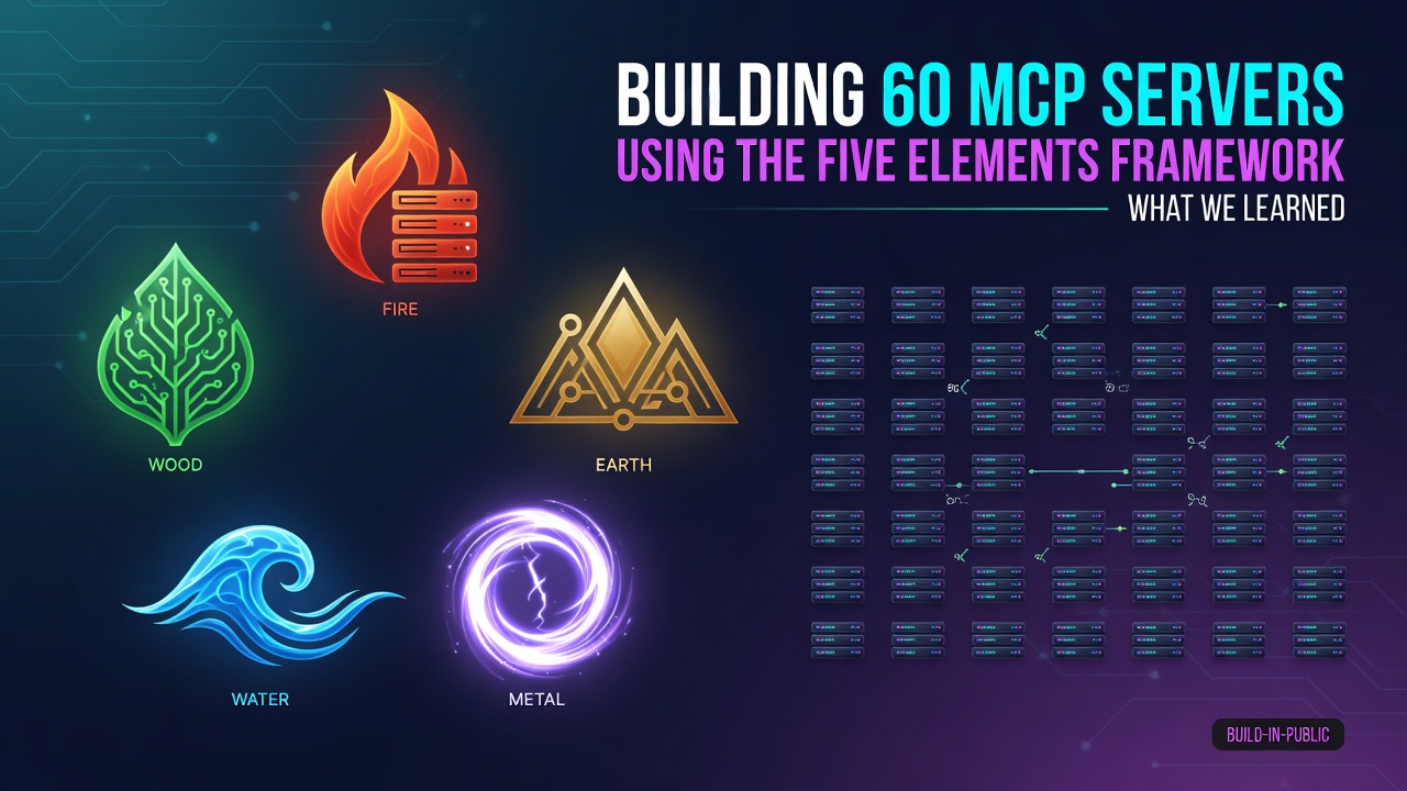 Building 60 MCP Servers Using the Five Elements Framework: What We Learned