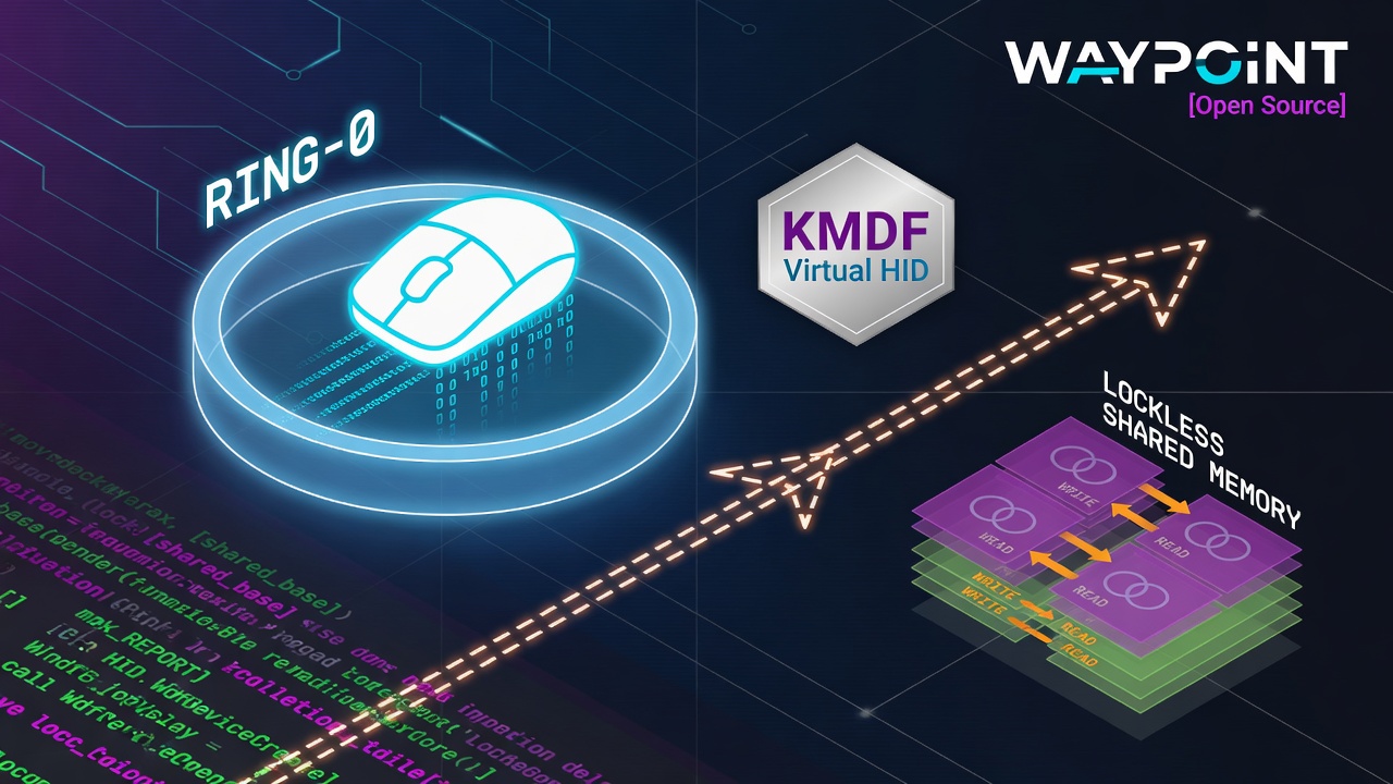 [Open Source] Waypoint - A Ring-0 KMDF Virtual HID Mouse Driver with Lockless Shared-Memory IPC
