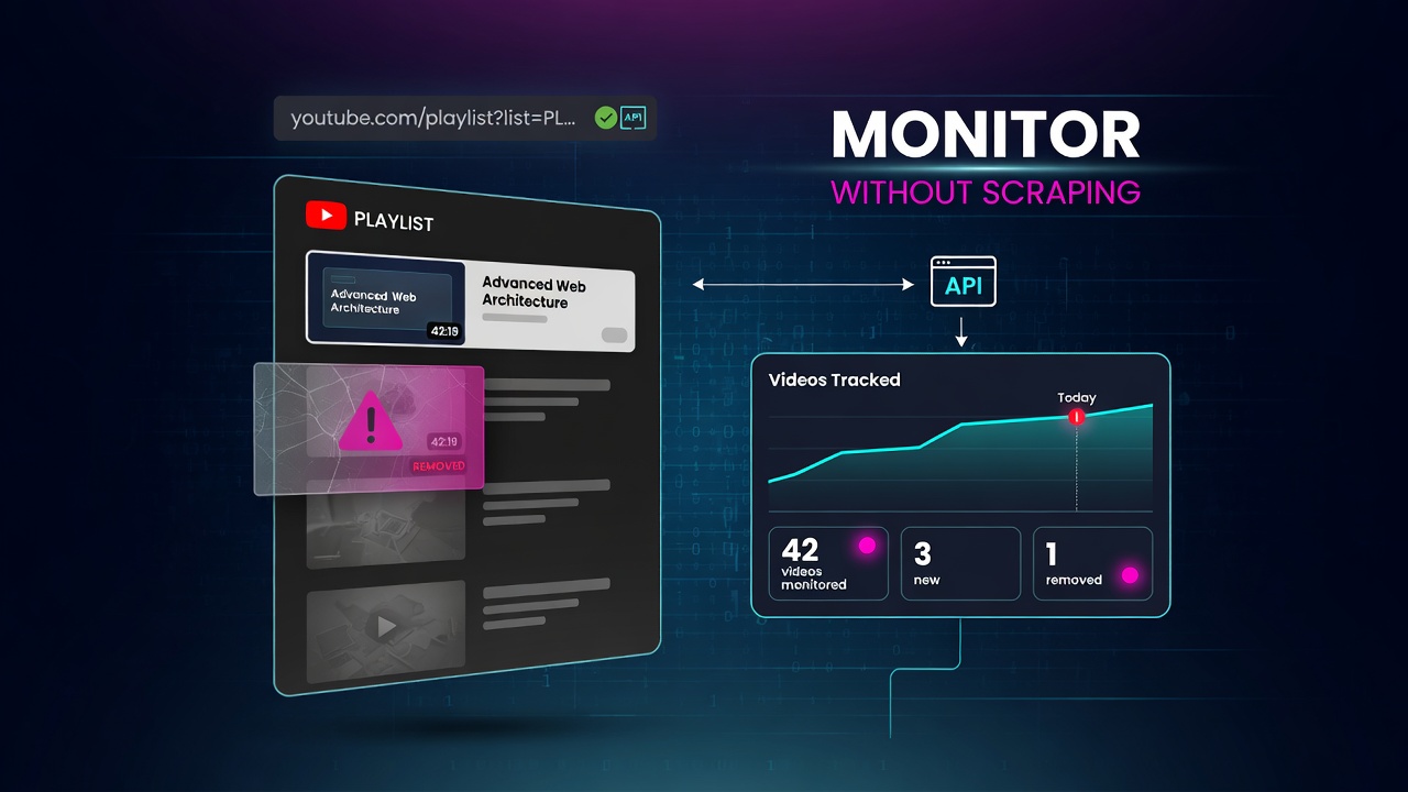 How to Monitor a YouTube Playlist Without Scraping the Page