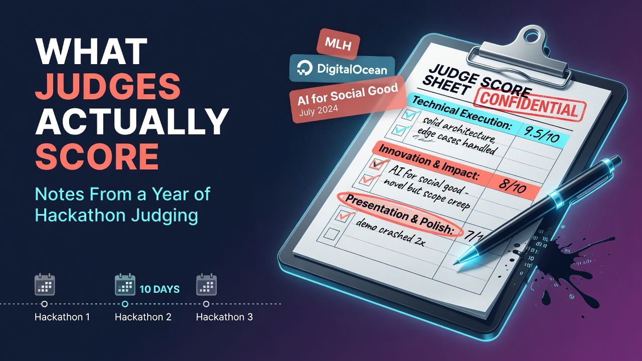 What Judges Actually Score: Notes From a Year of Hackathon Judging