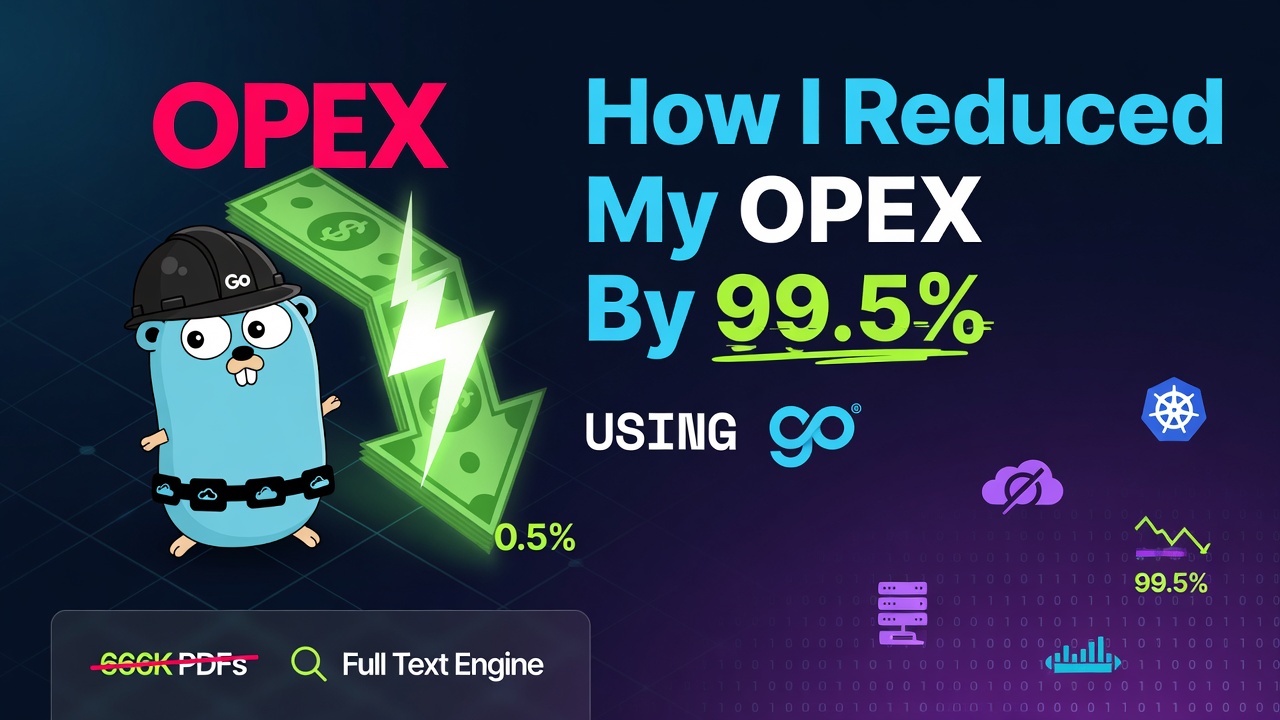 How I Reduced My OPEX By 99.5% Using Go