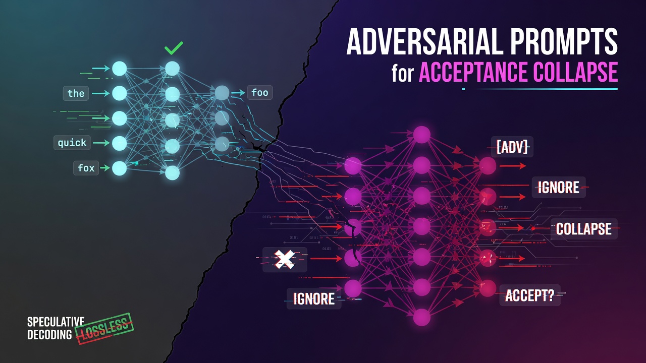 Adversarial Prompts for Acceptance Collapse in Speculative Decoding