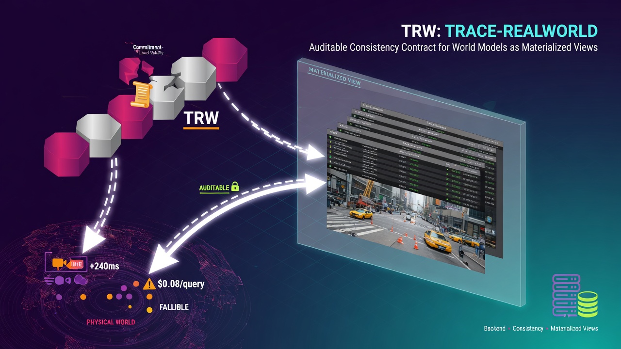 TRW: TRACE-RealWorld---An Auditable Consistency Contract for World Models as Materialized Views