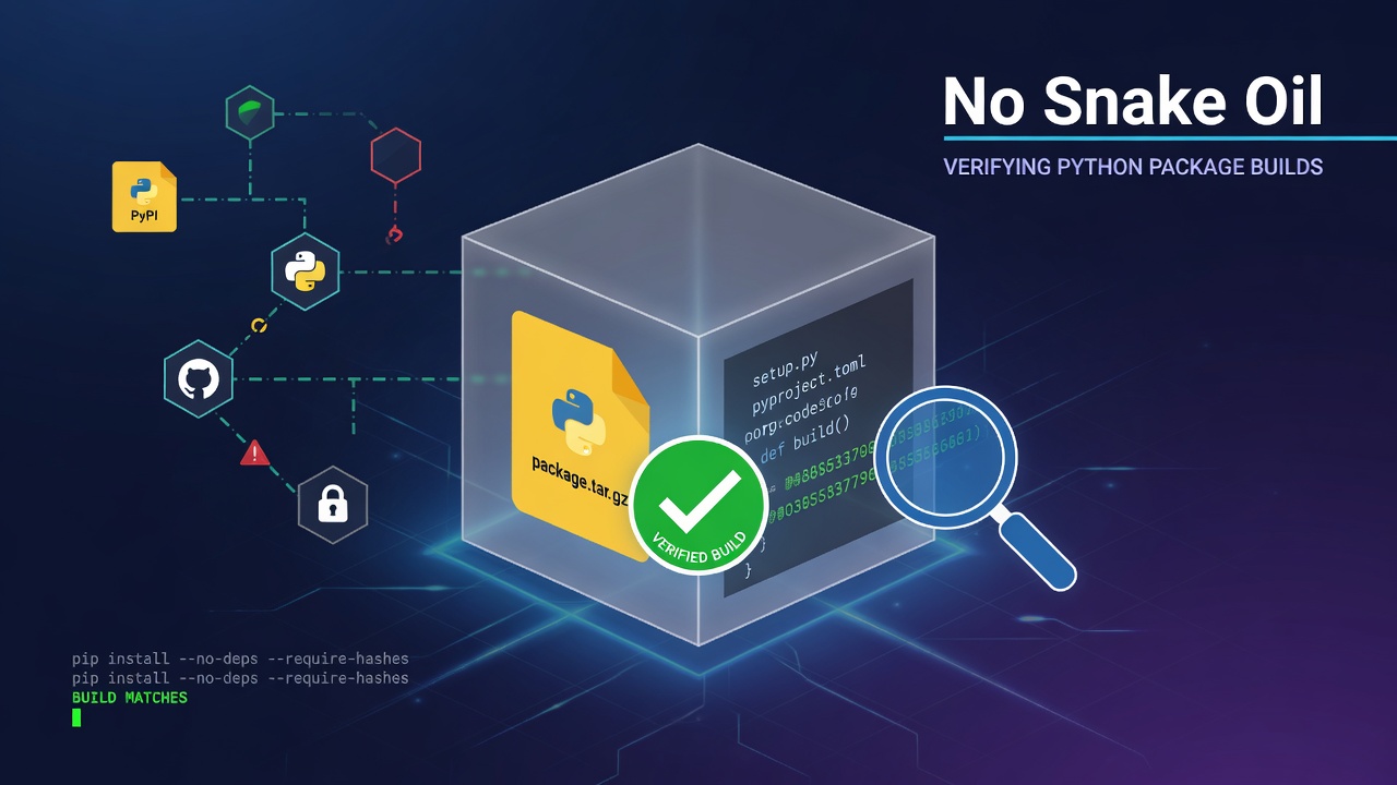 No Snake Oil: Verifying Python Package Builds