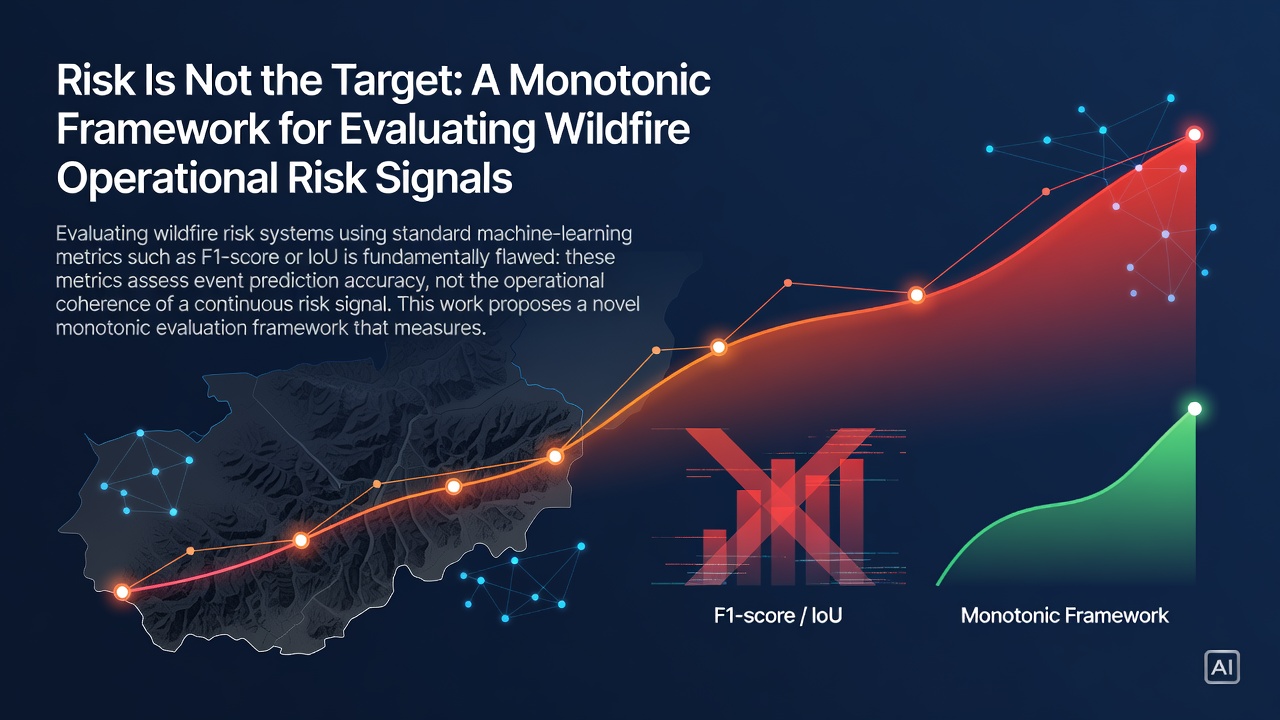 Risk Is Not the Target: A Monotonic Framework for Evaluating Wildfire Operational Risk Signals