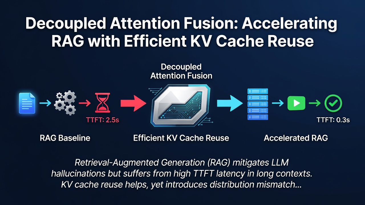 Decoupled Attention Fusion: Accelerating RAG with Efficient KV Cache Reuse