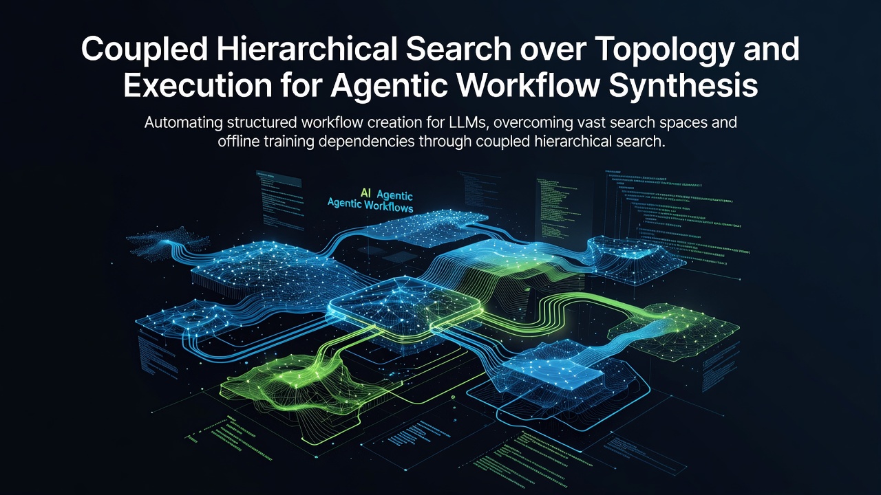 Coupled Hierarchical Search over Topology and Execution for Agentic Workflow Synthesis