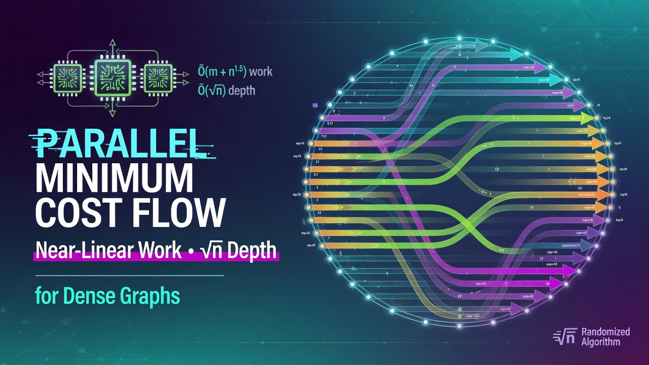 Parallel Minimum Cost Flow in Near-Linear Work and Square Root Depth for Dense Instances