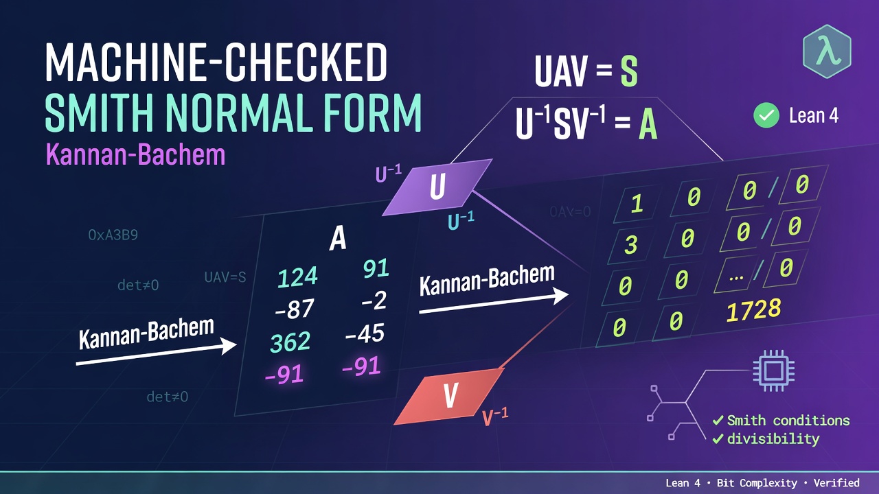 Machine-Checked Arithmetic Bit Complexity of the Kannan-Bachem Smith Normal Form in Lean 4