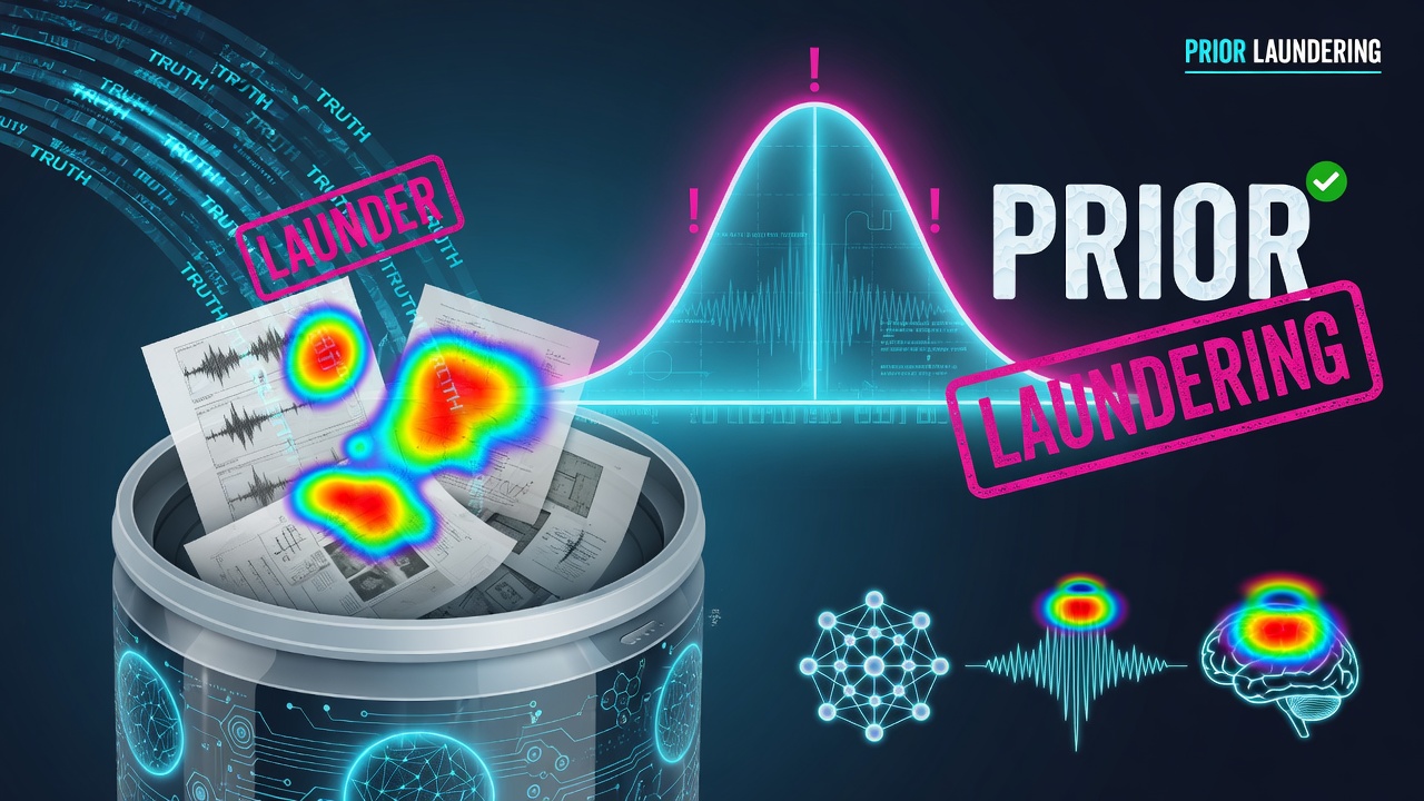 Prior laundering: learned priors with inherited, undetectable overconfidence