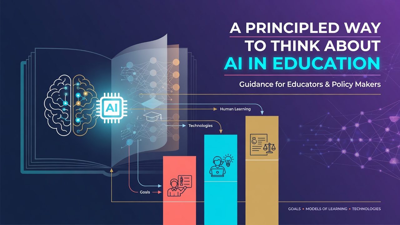A principled way to think about AI in education: guidance for educators and policy makers based on goals, models of human learning, and use of technologies