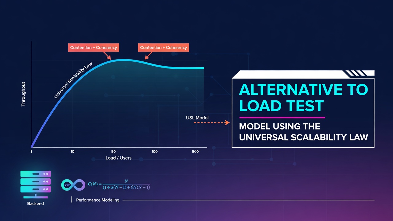 Alternative to load test: Model using the Universal Scalability Law