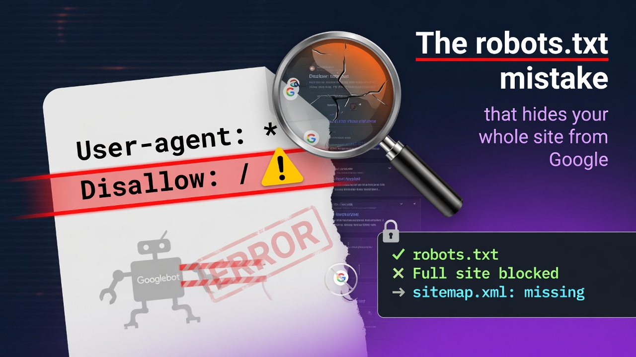 The robots.txt mistake that hides your whole site from Google
