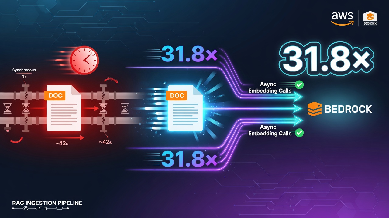 31.8x Speedup by Changing One File: Async Embedding Calls on AWS Bedrock