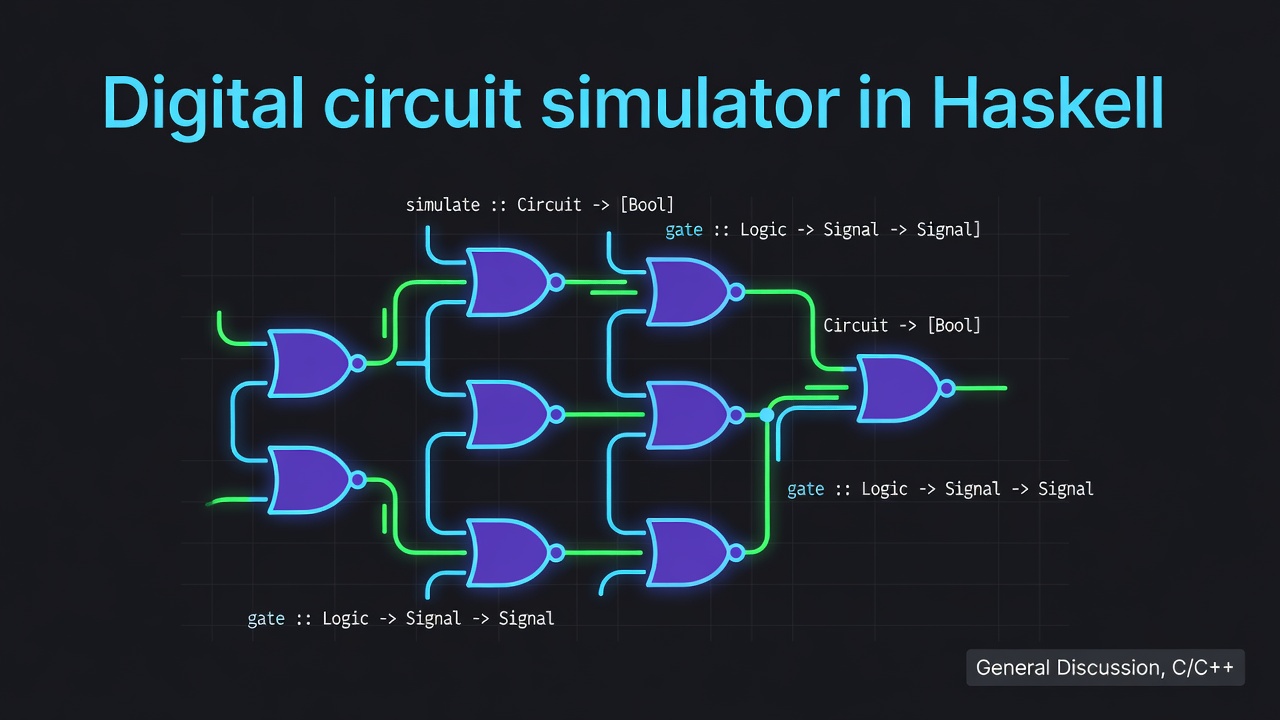 Digital circuit simulator in Haskell
