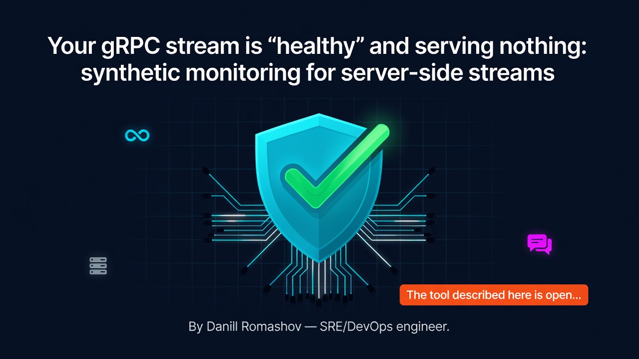 Your gRPC stream is "healthy" and serving nothing: synthetic monitoring for server-side streams
