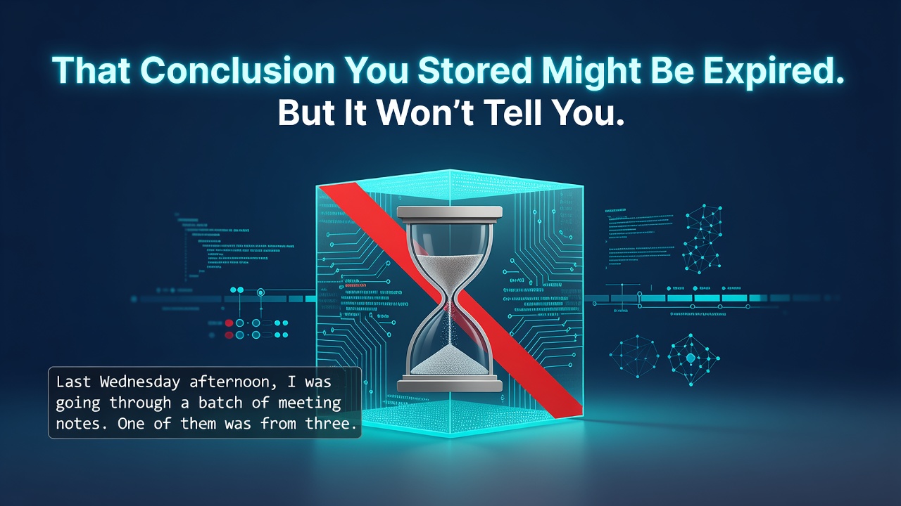 That Conclusion You Stored Might Be Expired. But It Won't Tell You.