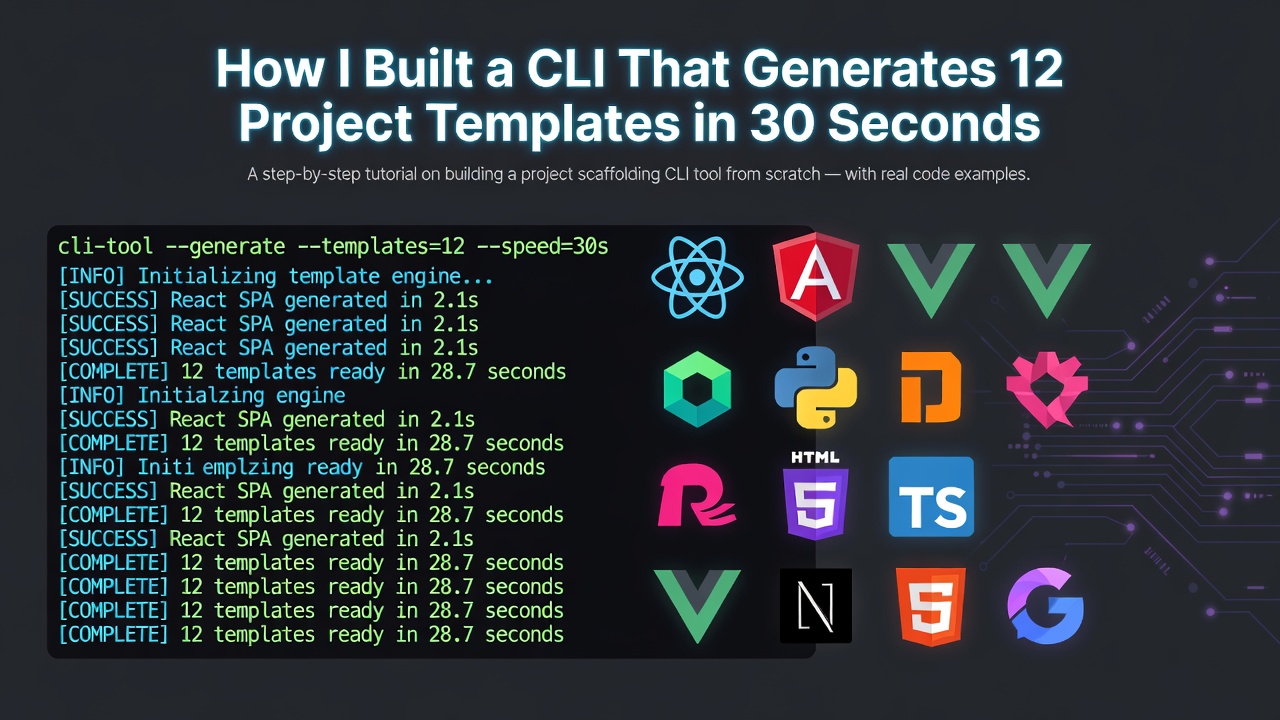 How I Built a CLI That Generates 12 Project Templates in 30 Seconds