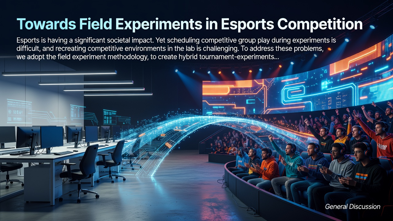 Towards Field Experiments in Esports Competition