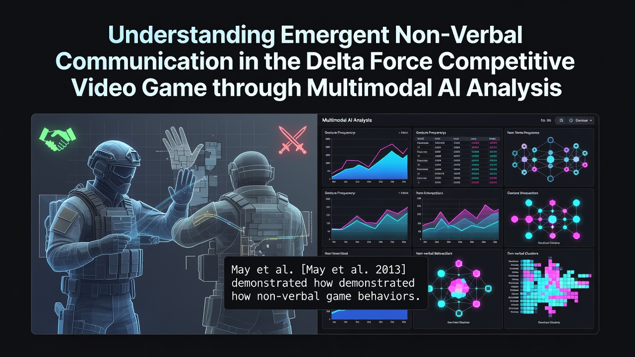 Understanding Emergent Non-Verbal Communication in the Delta Force Competitive Video Game through Multimodal AI Analysis