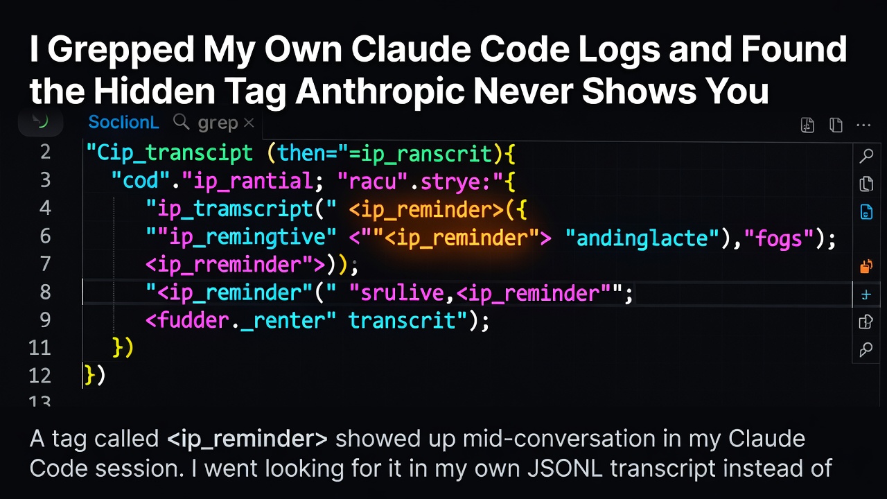 I Grepped My Own Claude Code Logs and Found the Hidden Tag Anthropic Never Shows You