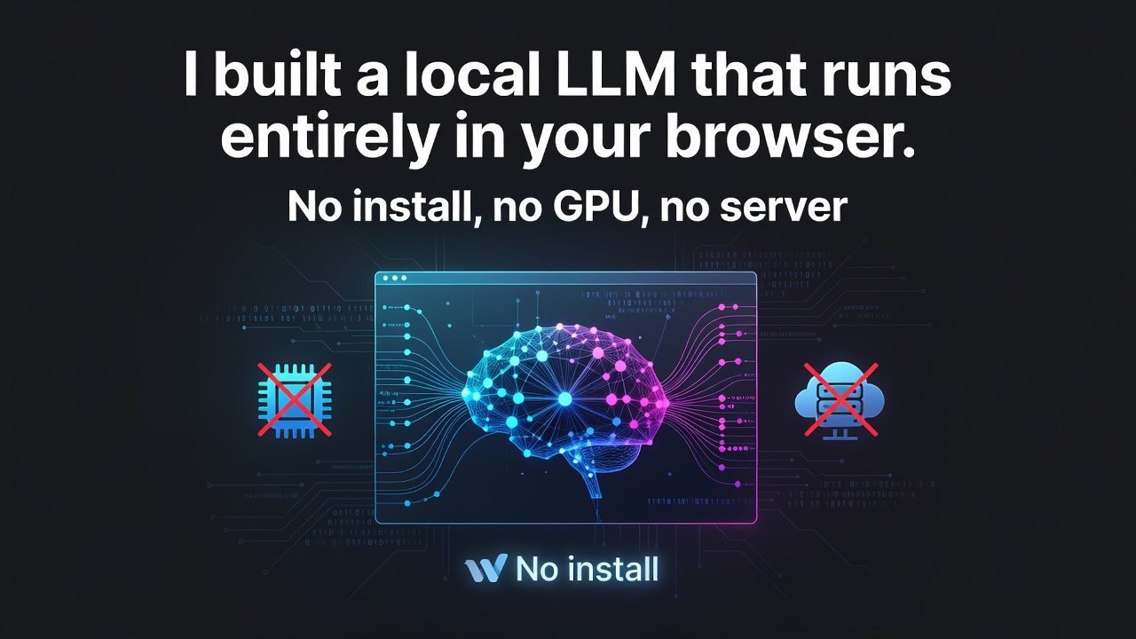 I built a local LLM that runs entirely in your browser. No install, no GPU, no server