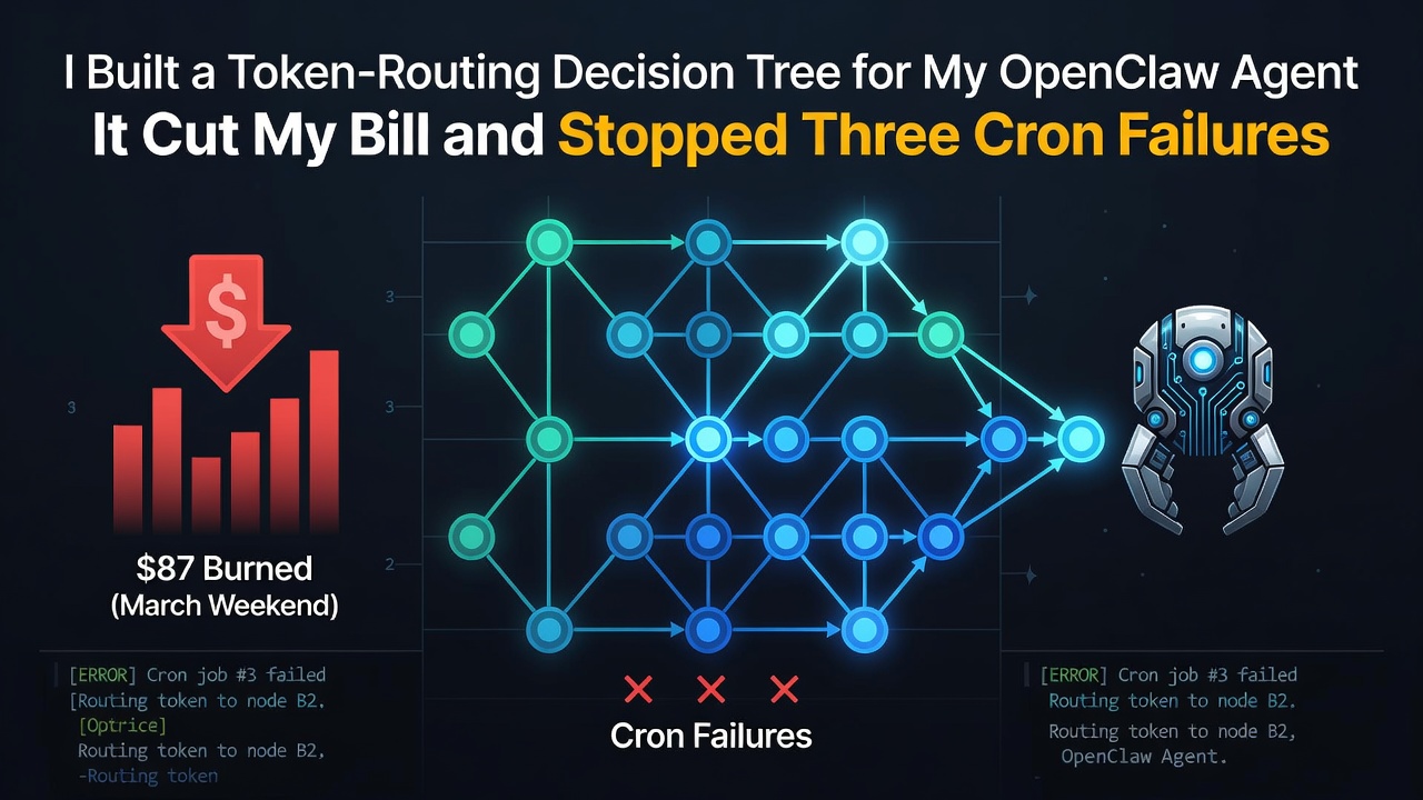 I Built a Token-Routing Decision Tree for My OpenClaw Agent. It Cut My Bill and Stopped Three Cron Failures
