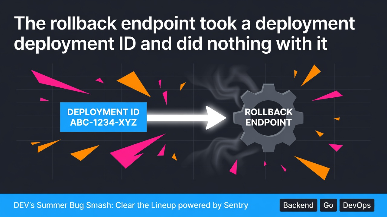 The rollback endpoint took a deployment ID and did nothing with it
