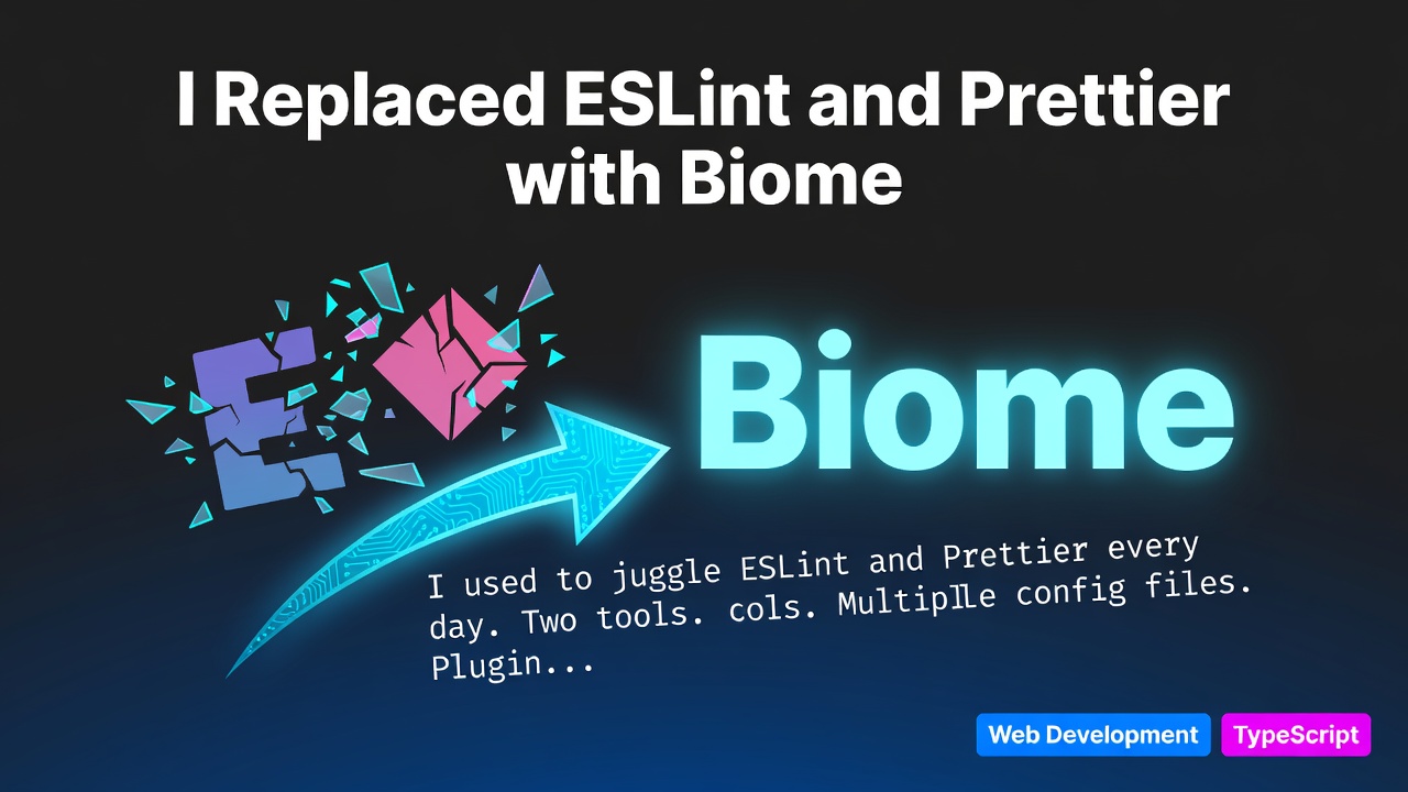 I Replaced ESLint and Prettier with Biome