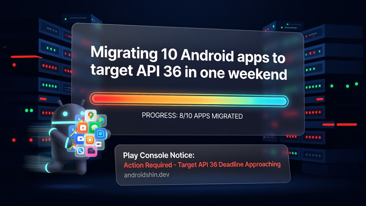 Migrating 10 Android apps to target API 36 in one weekend