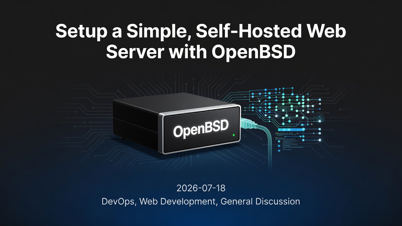 Setup a Simple, Self-Hosted Web Server with OpenBSD