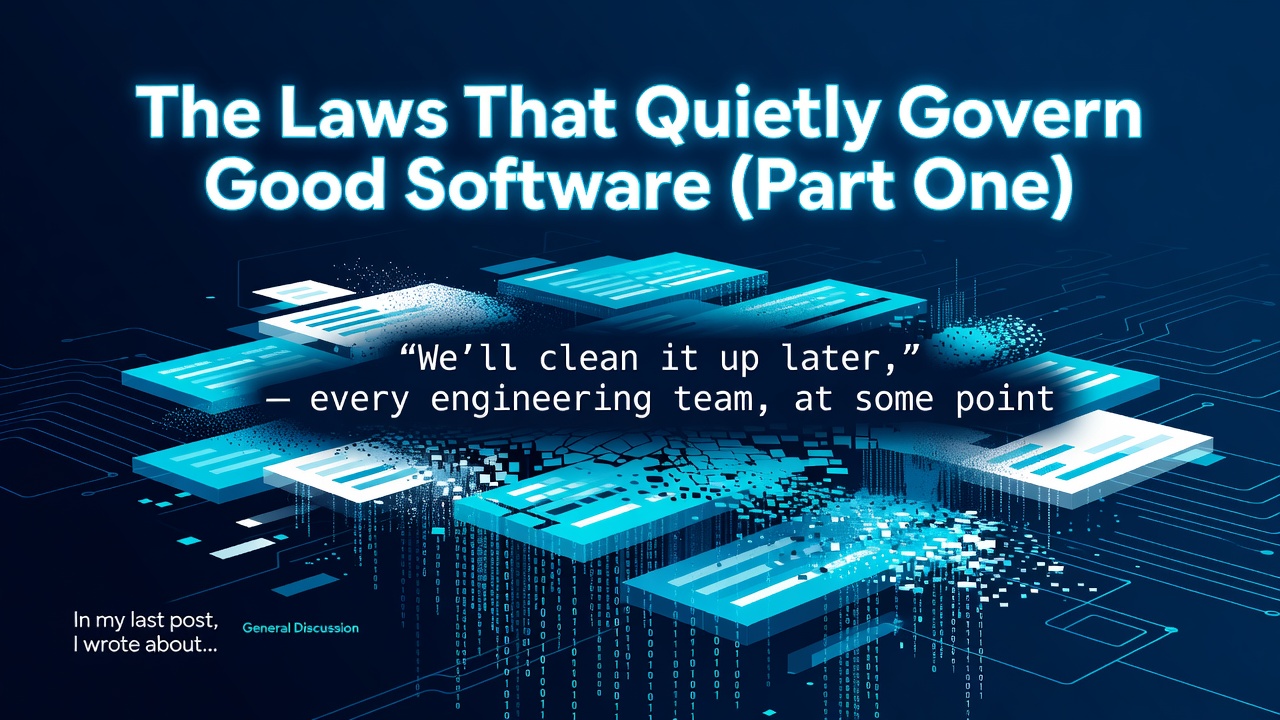 The Laws That Quietly Govern Good Software (Part One)