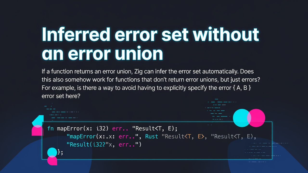 Inferred error set without an error union