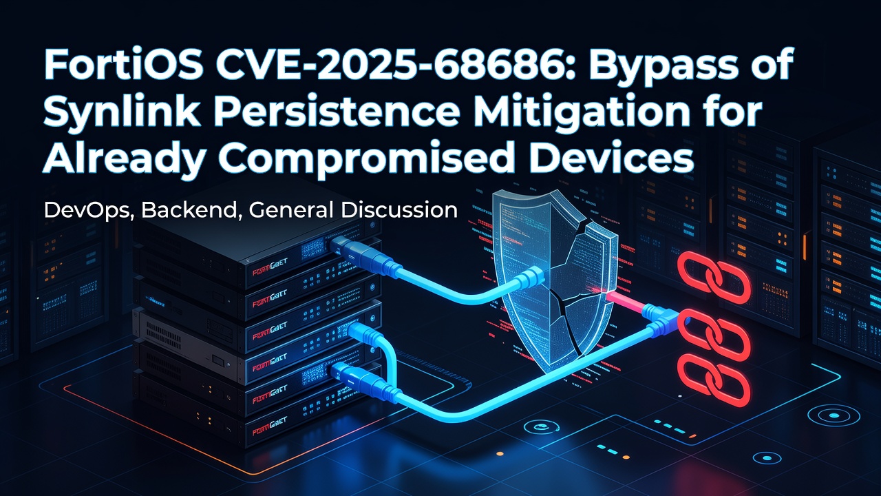 FortiOS CVE-2025-68686: Bypass of Symlink Persistence Mitigation for Already Compromised Devices