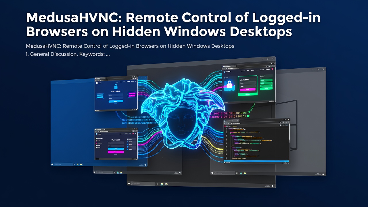 MedusaHVNC: Remote Control of Logged-in Browsers on Hidden Windows Desktops