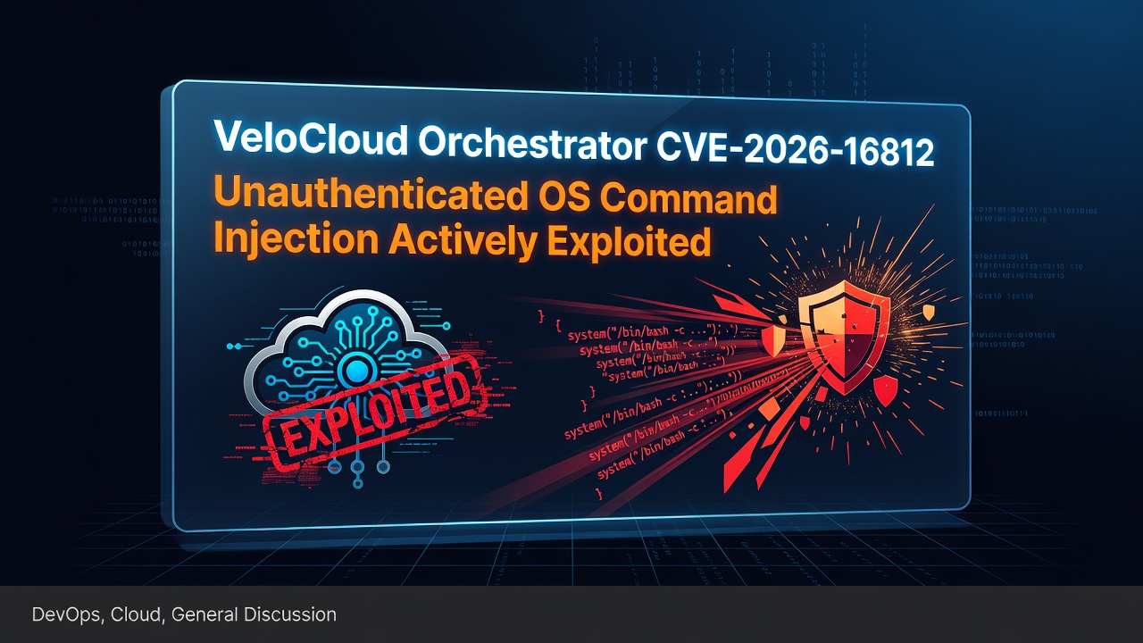 VeloCloud Orchestrator CVE-2026-16812: Unauthenticated OS Command Injection Actively Exploited