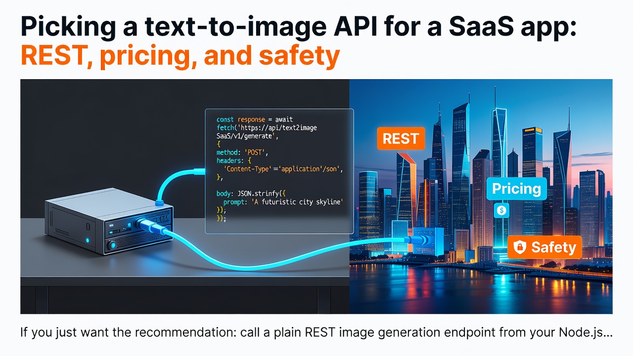 Picking a text-to-image API for a SaaS app: REST, pricing, and safety