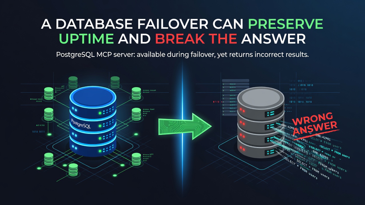 A database failover can preserve uptime and break the answer