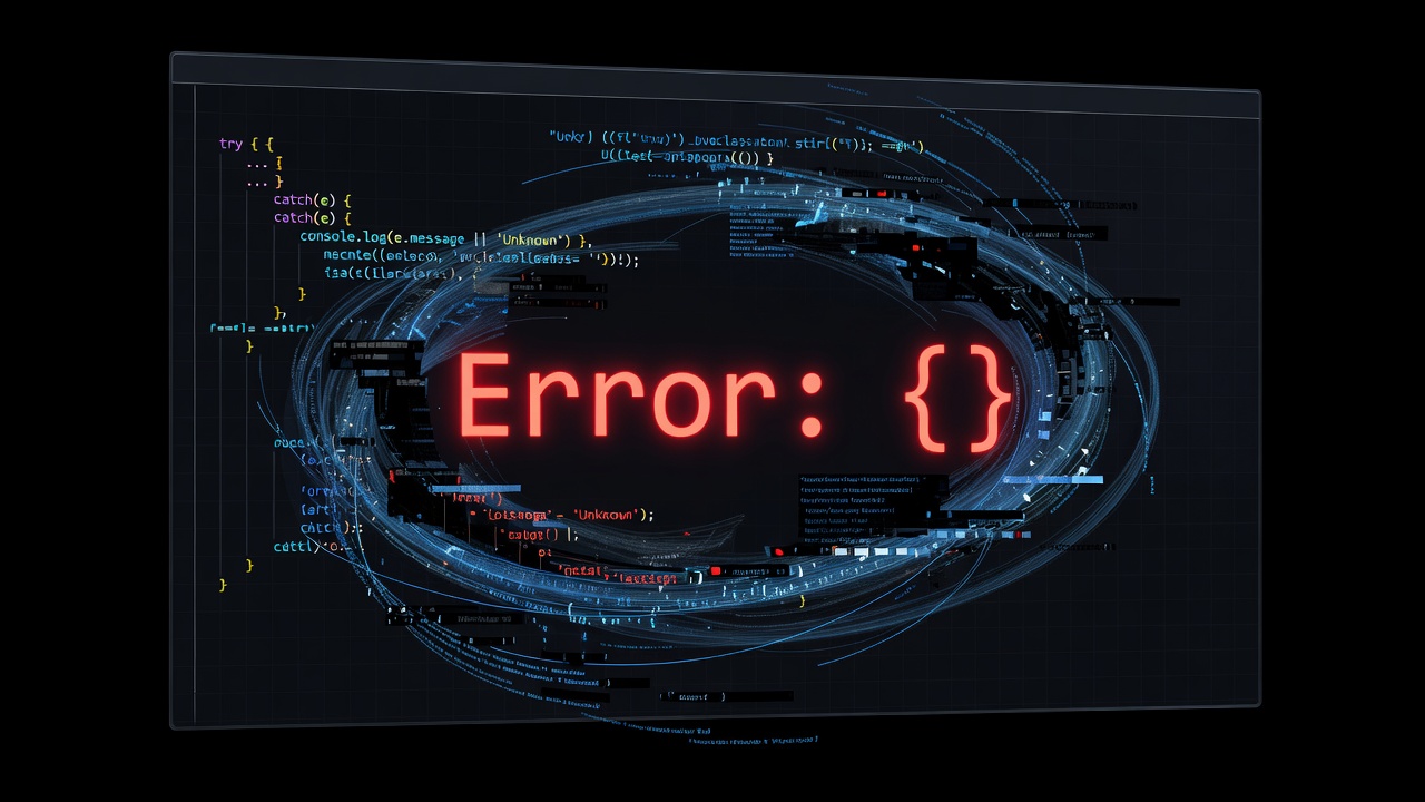 O alerta que dizia Error: {}