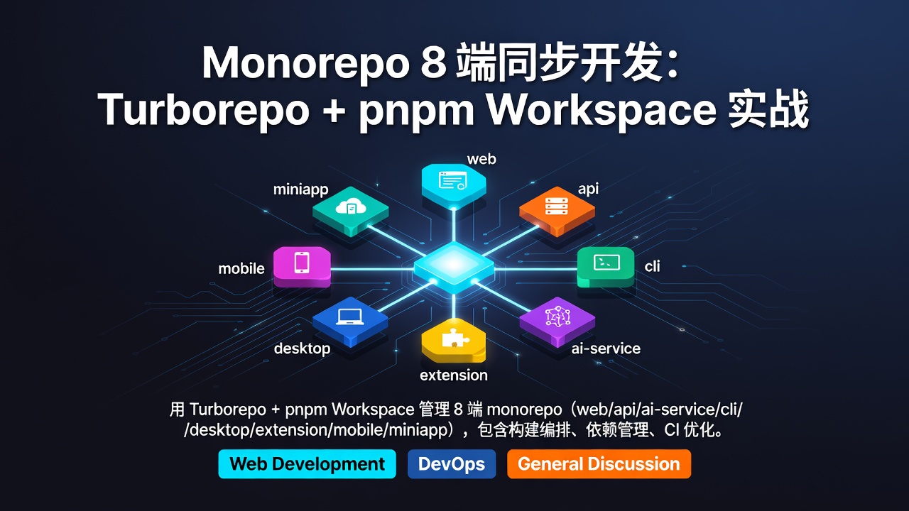Monorepo 8 端同步开发:Turborepo + pnpm Workspace 实战