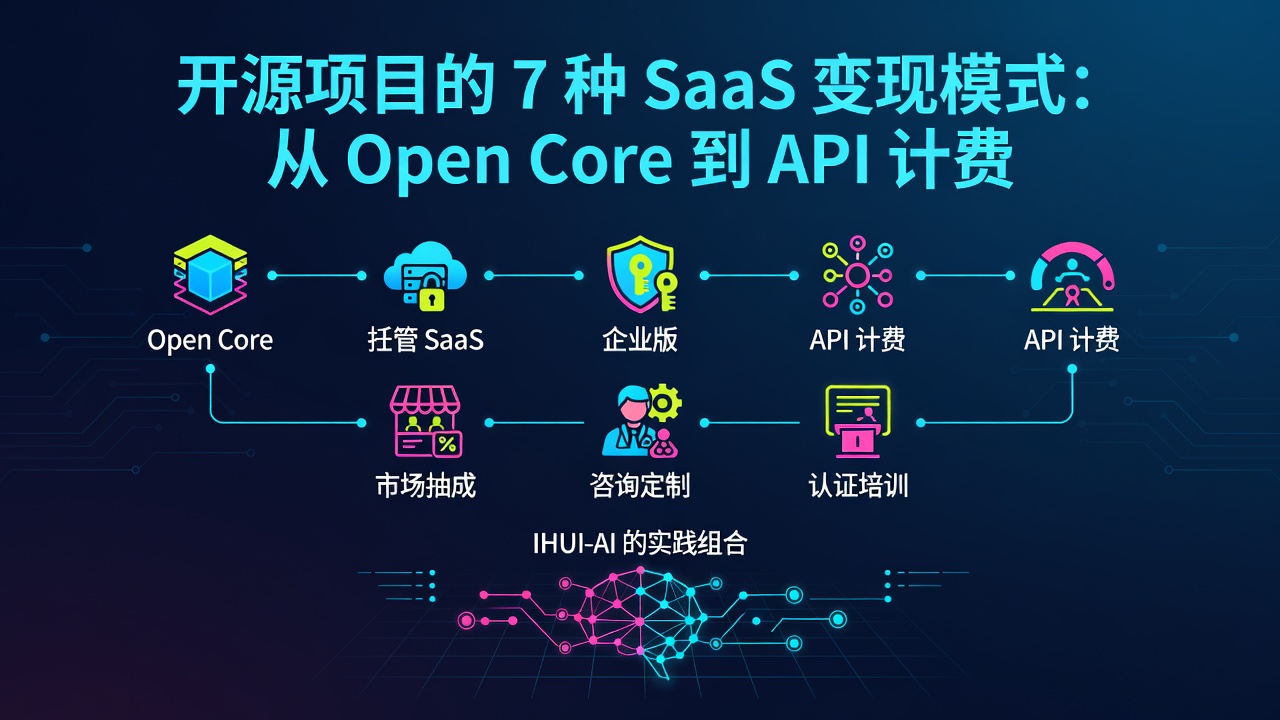 开源项目的 7 种 SaaS 变现模式:从 Open Core 到 API 计费