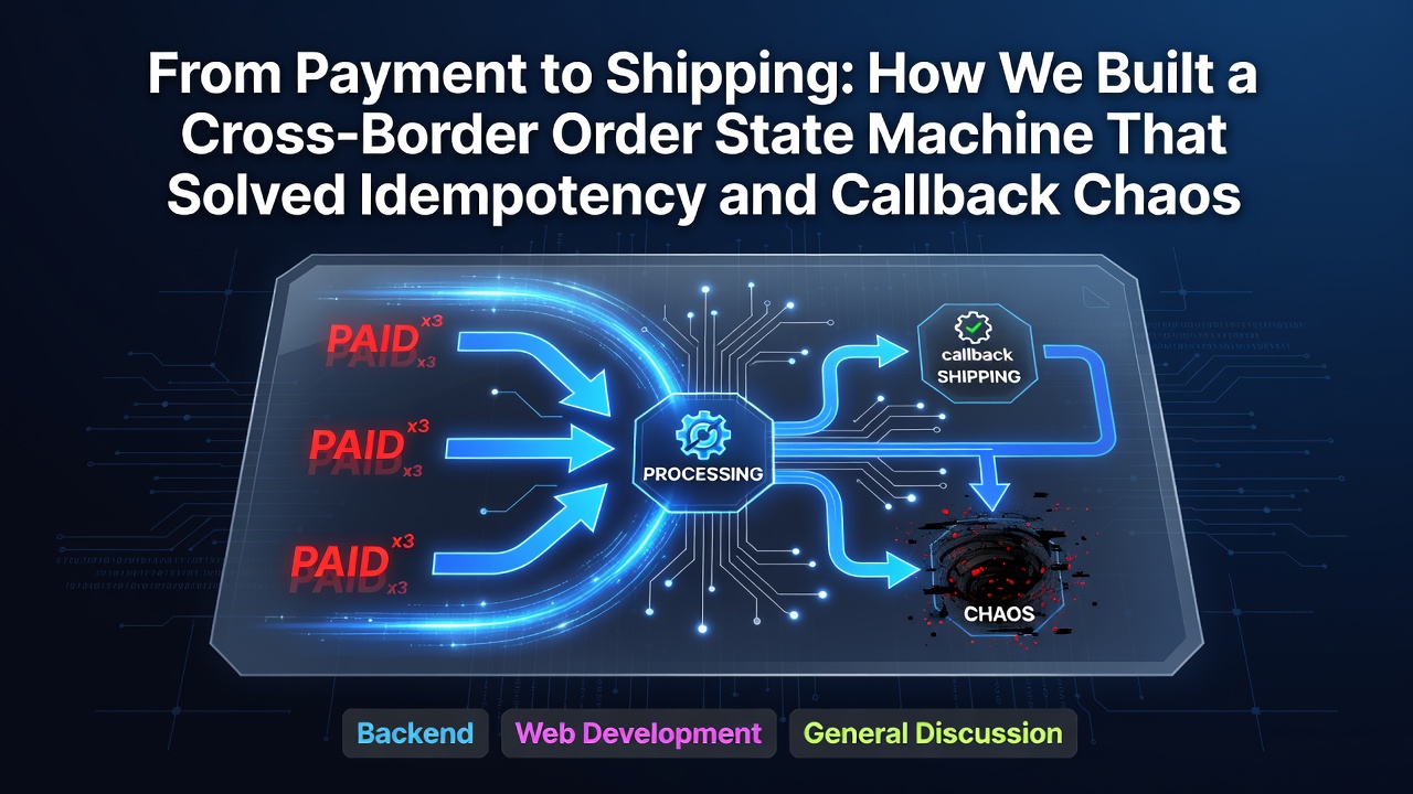 From Payment to Shipping: How We Built a Cross-Border Order State Machine That Solved Idempotency and Callback Chaos