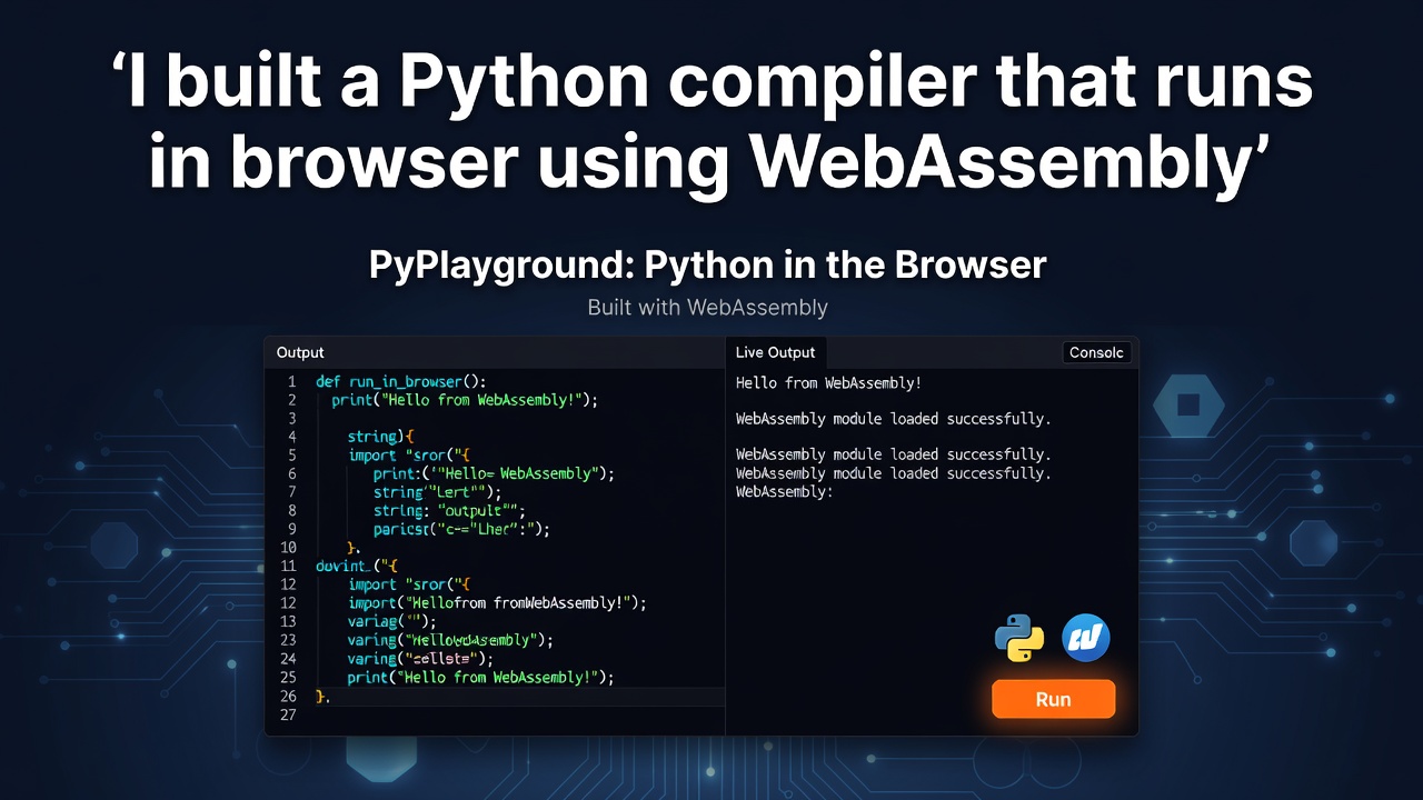 "I built a Python compiler that runs in browser using WebAssembly"