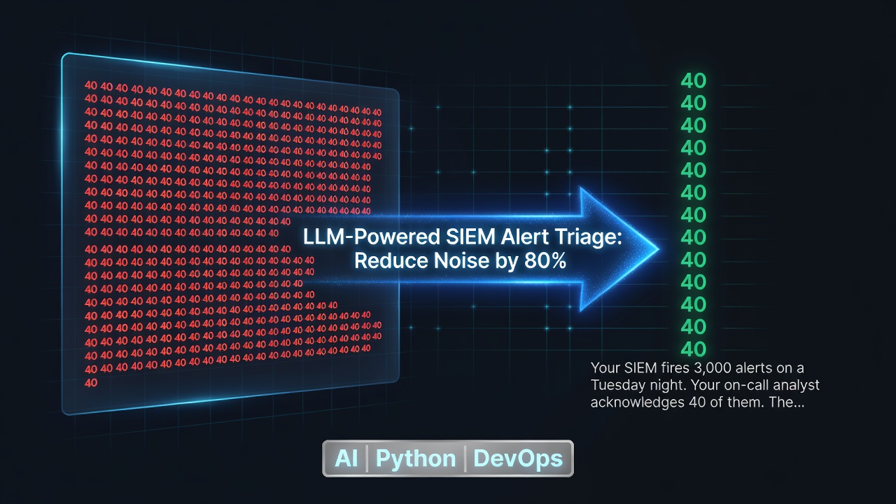 LLM-Powered SIEM Alert Triage: Reduce Noise by 80%