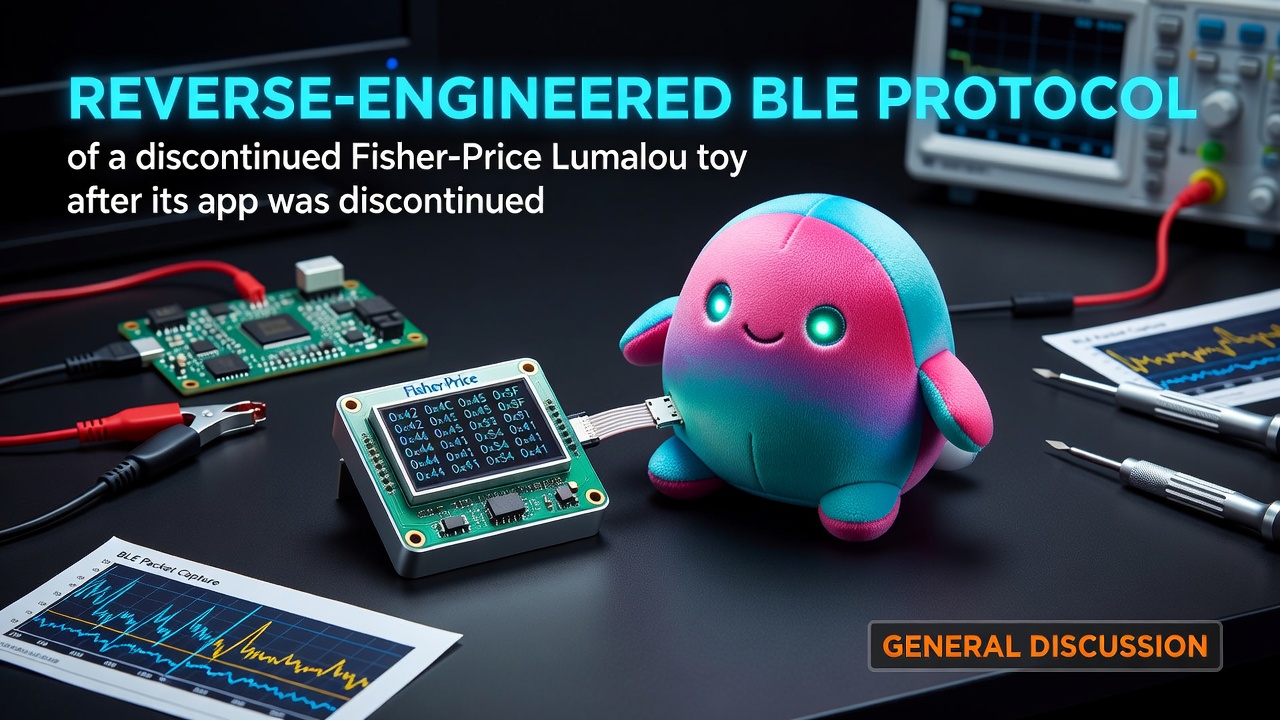 Reverse-engineered the BLE protocol of a discontinued Fisher-Price toy Lumalou after its app was discontinued