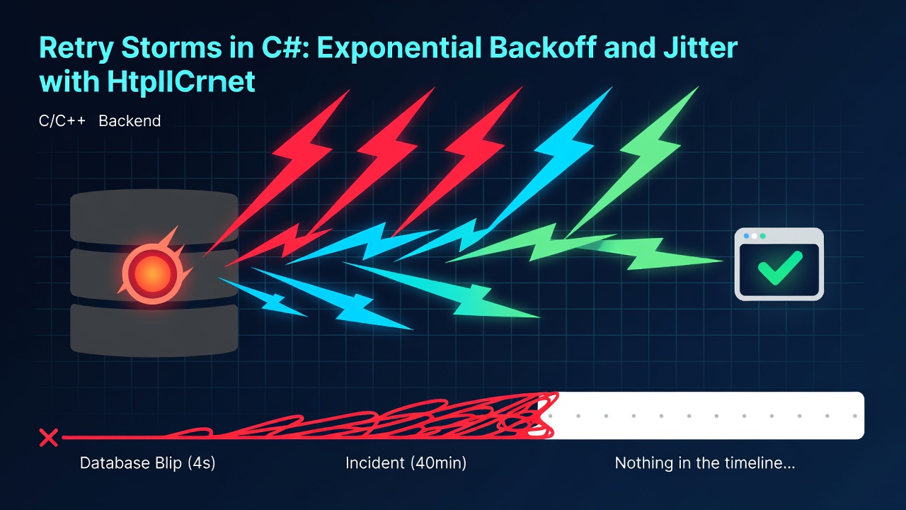 Retry Storms in C#: Exponential Backoff and Jitter with HttpClient